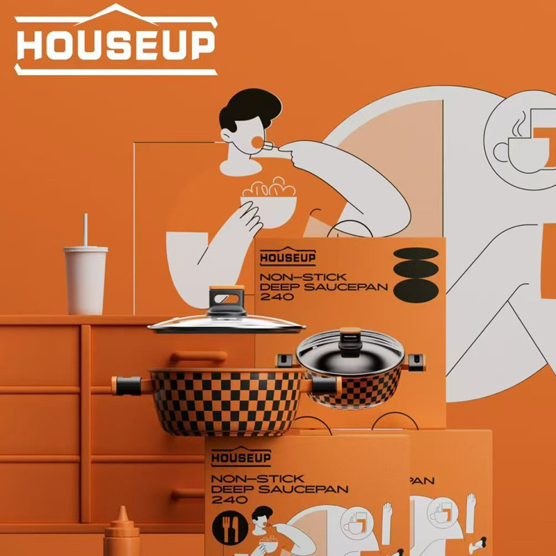 Potset transfronterizo de aleación de aluminio de doble oreja pan de fregadero antiadherente fondo plano de fregadero a presión de fregadero