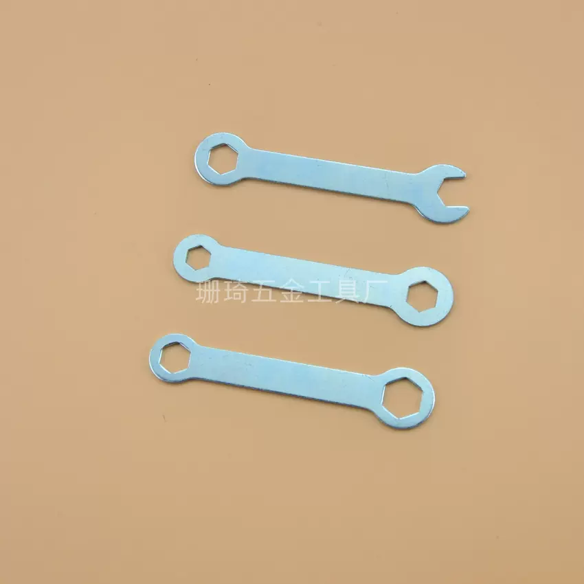 闭口扳手 双用外六角童车自行车配套工具 梅花铁皮扳手