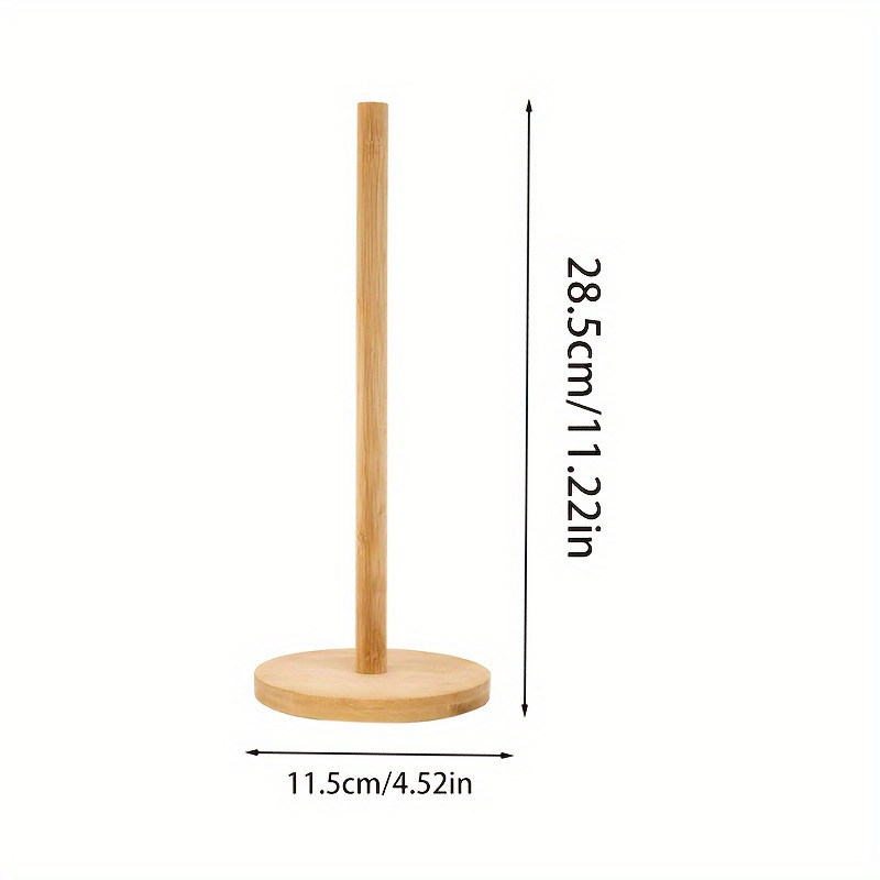 Encimera de bambú de envío transfronterizo, soporte para toallas de papel, soporte para toallas de papel de cocina de estilo japonés, soporte de almacenamiento de película transparente vertical de bambú natural