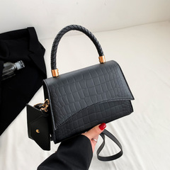 純色簡約時尚子母包2024春季新款百搭ins單肩斜挎包氣質小方包女