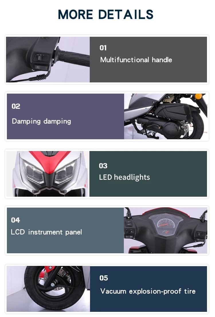 Xinxi Export Specializes in Zl3.0 War Wolf 3, a Popular 125Cc Adult Two-Wheel Scooter with Fuel-Powered Engine