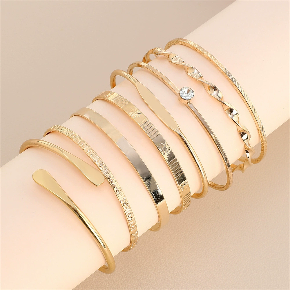 (Граница торговли), металлический набор, творческая геометрическая bracelet, 8 штук, европейский стиль