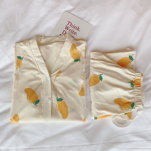 Maternity Sleepwear Short Sleeve Sweet Set Modal Postpartum Wear Summer Maternity Clothing Summer Postpartum Nursing Clothes Wholesale