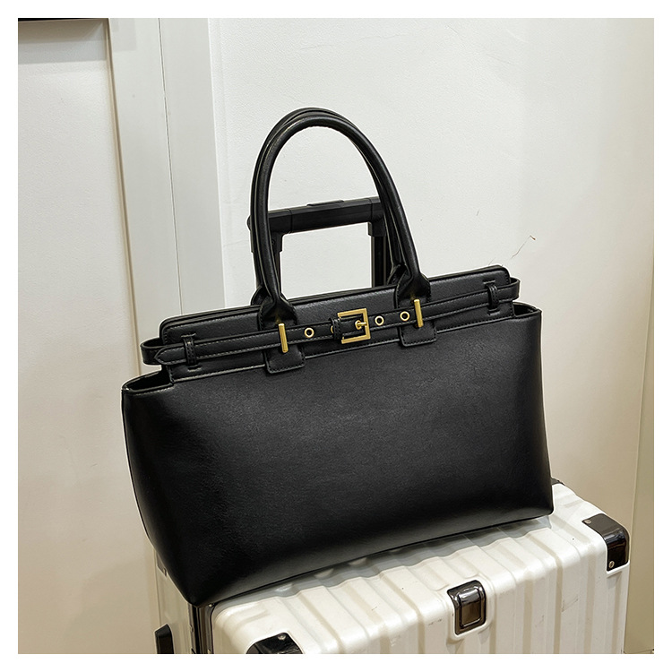 Borsa da ufficio/da viaggio da donna, elegante, tinta unita, versatile, a tracolla, alla moda, stile retrò, da portare sotto il braccio._voghion.com