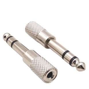 Nickel-plated 6.5-to -3.5 adapter 6.35-to -3.5 female plug dual-tone male-to-female microphone audio adapter plug