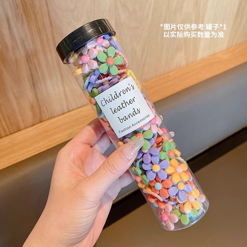 Flores de dibujos animados para niños pulgar anillo de cabello de cabello de niña elástica buena banda de cabello nuevo estilo coreano accesorios para el cabello de bebé