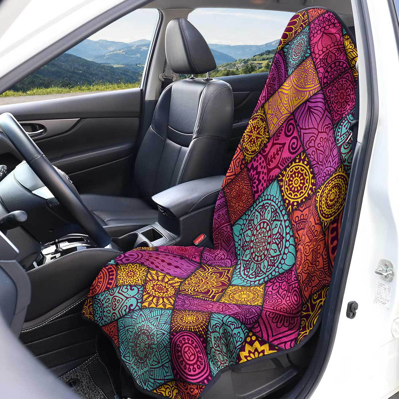 Car seat towel cover front seat protector suitable for gym and exercise, universal for all seasons, car use 76