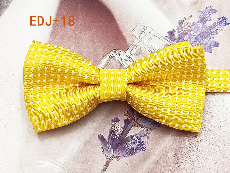 Lugar del fabricante Versión coreana de la pajarita para niños de doble capa para estudiantes de primaria hilo de poliéster teñido en hilo de seda color sólido accesorios para mascotas lazo