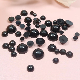 Knitted Doll Making Animal Eyes Semicircle Black Flats Bottom Beads Nose DIY Handmade Material Package Crochet Accessories