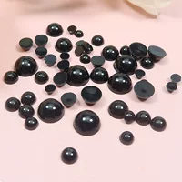 Плетеная кукла для изготовления глаз животных полукруглые черные плоские бусины нос DIY материал ручной работы упаковка вязаные крючком аксессуары