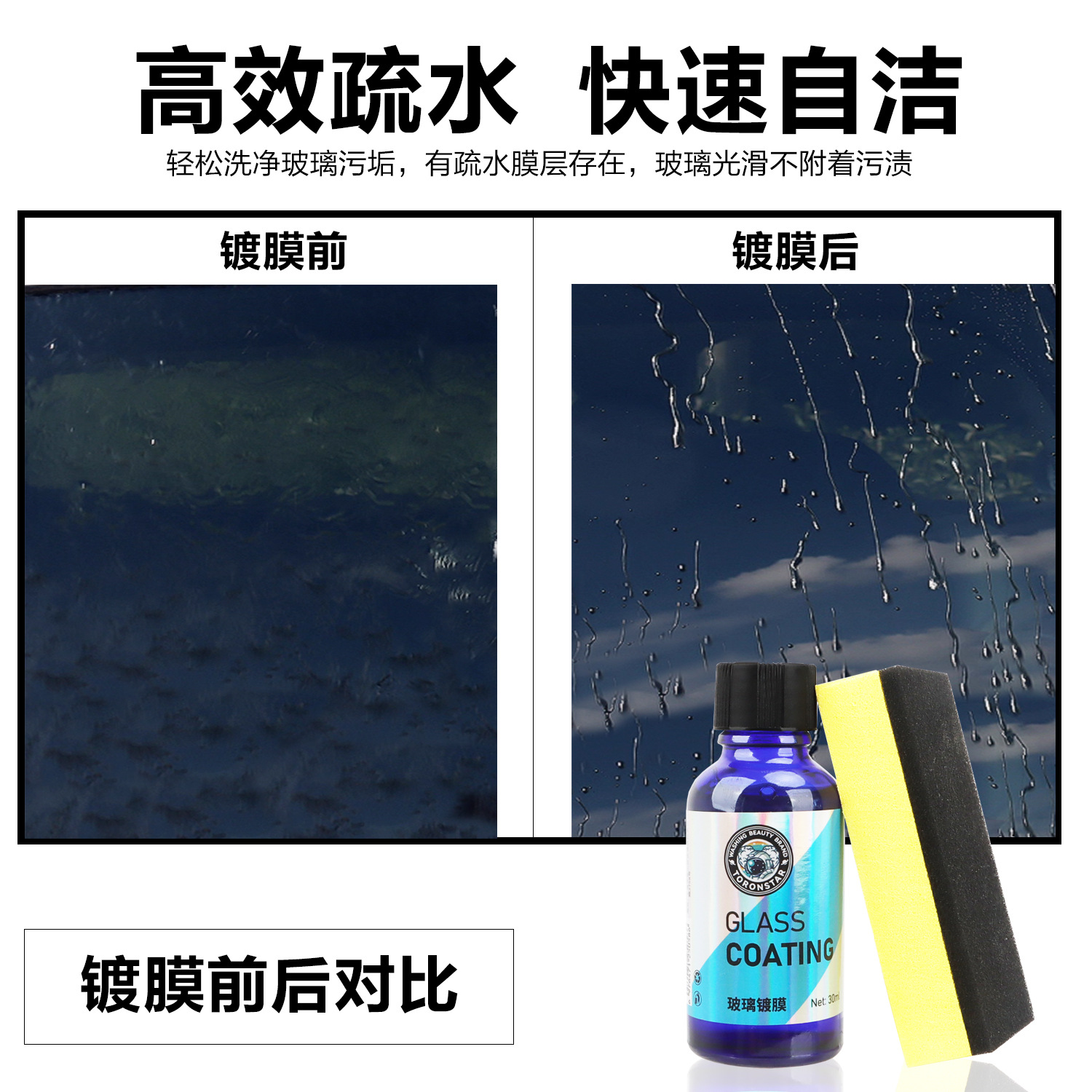 Xiaoyi Glass Coating Agent Set Car Window Glass Rainproof Hydrophobic Rear Window Water Repellent Coating Agent