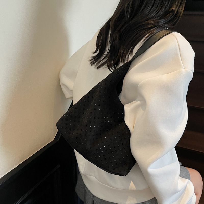 流行爆款亮钻包包女2025新款高质感托特包时尚大容量单肩斜挎包潮|undefined
