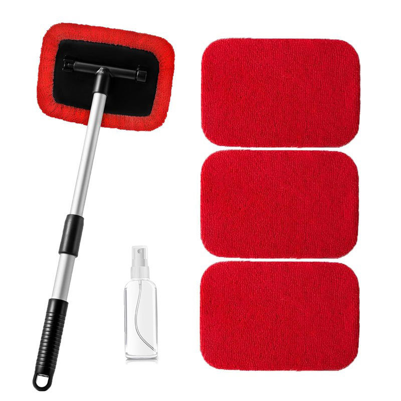 조합 6(3): 빨간색 천 커버 4개 + 사각형 플라스틱 부품 1세트 + 스프레이 병 1개