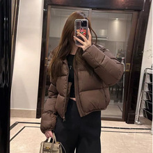 肯豆风羽绒棉服女短款2024年新款冬季加厚学生棉袄宽松面包服外套