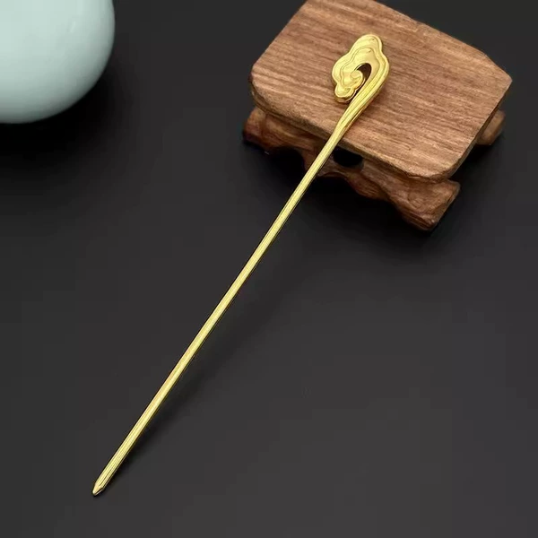 Golden Chinese hairpin, Chinese style, 1 pieces