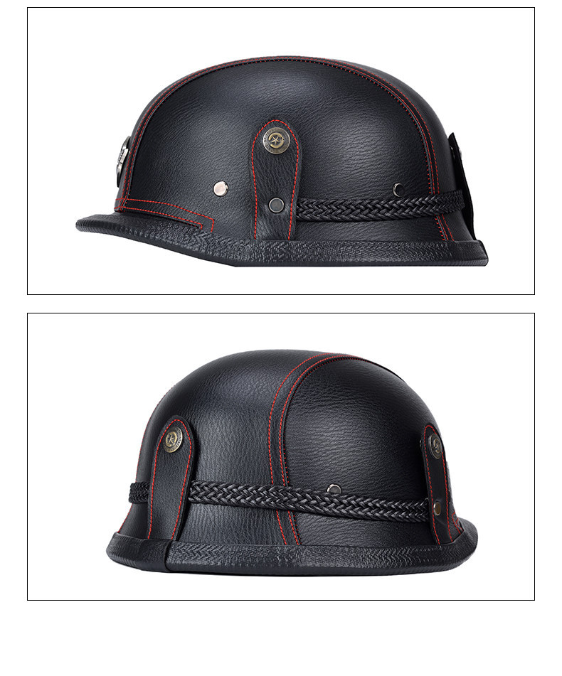 German-Style Retro Safety Helmet Half Helmet for All Seasons 3C Certified Electric Vehicle Motorcycle Safety Helmet Motorcycle Helmet Steel Helmet Soldier Helmet