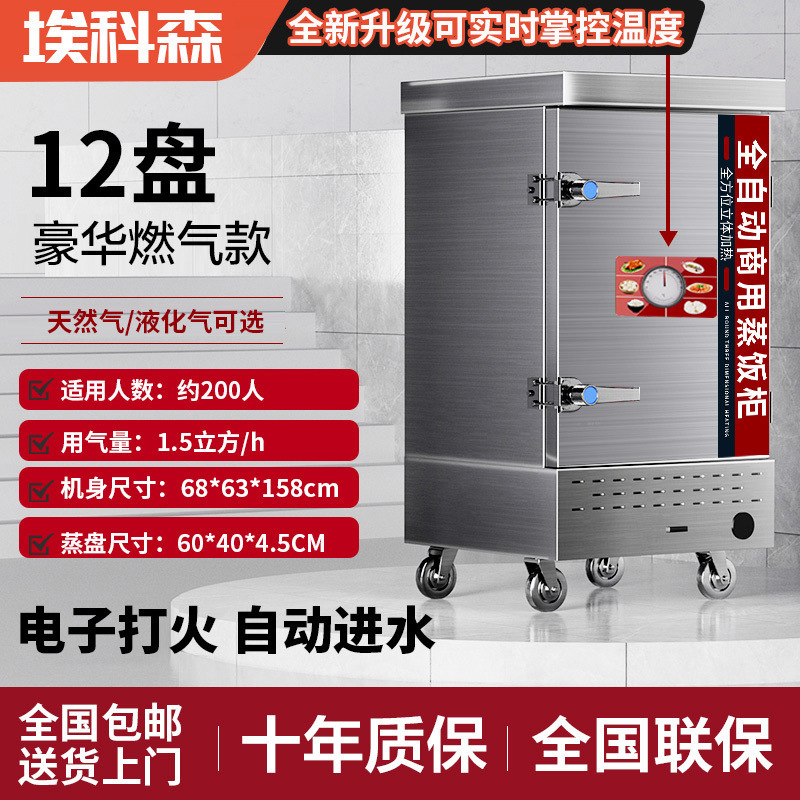 Arroz al vapor comercial vapor eléctrico vapor de arroz de gas vapor de ahorro de energía vapor de arroz eléctrico inteligente arroz al vapor de arroz de doble propósito