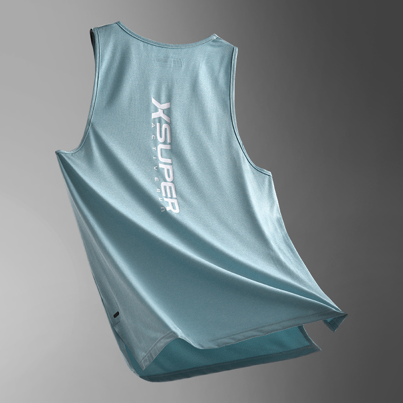 chaleco de baloncesto masculino acondicionamiento deportivo velocidad ropa seca entrenamiento de atletismo de verano camiseta de hielo sin mangas equipo de moda