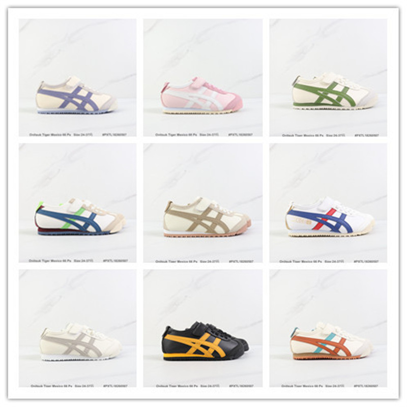 Putian Shoes Tiger Mexico 66 Cowhide Low-Top Retro Casual Shoes for Girls Fashionable Sports Running Shoes for Boys