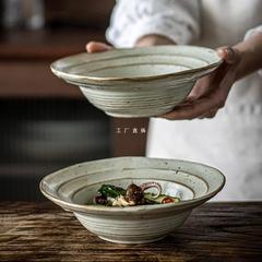 日本製麦わらボウル、レトロなヌードルボウル、陶器ボウル、サラダボウル、粗陶器食器、皿、スープボウル、ヨーグルトボウル、ネットセレブ食器