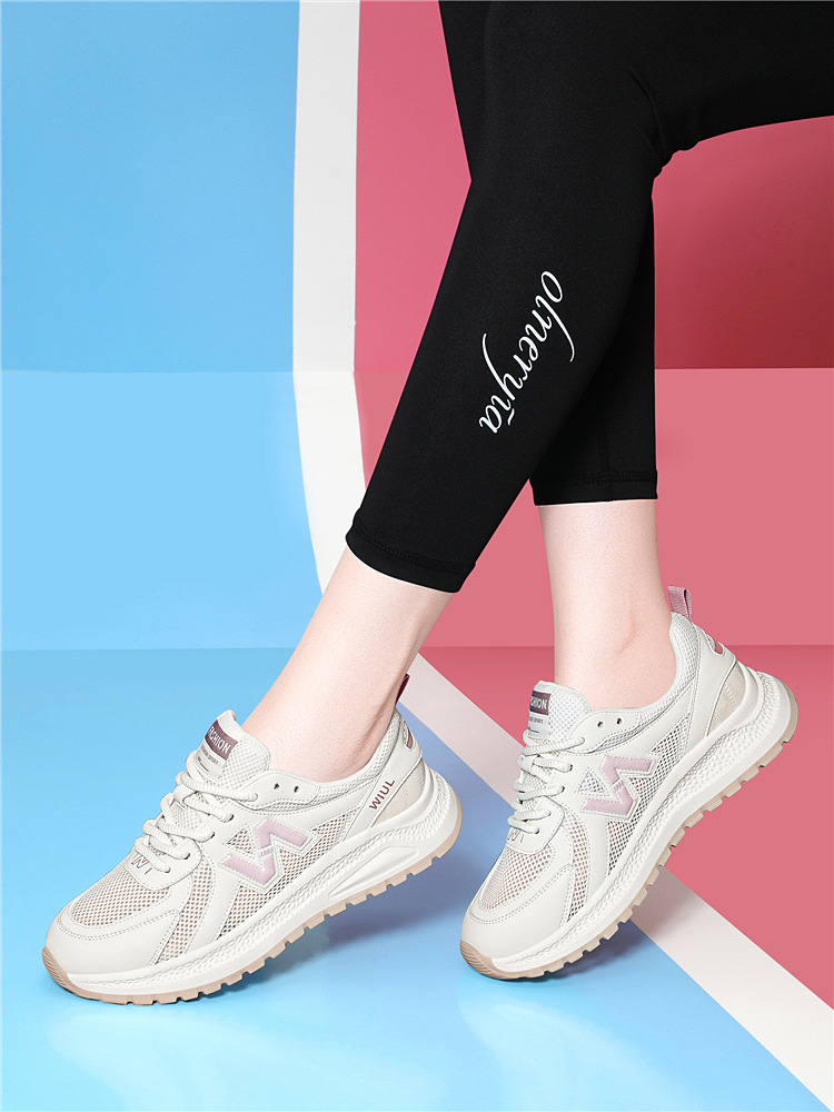 Giày sneaker nữ đế dày lưới thoáng khí mùa hè 2025 — JST 7150m Lưới đơn màu tím, Mạng đơn thẻ JST 7150m