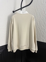 1V驴家正确版25ss新款半拉链徽标字母长袖POLO领男女卫衣潮流百搭