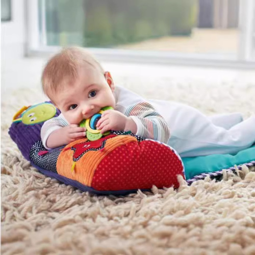 Baby crawling blanket, tummy pillow, pillow, game blanket, children's pillow with rattle, rattle paper, teether drop shipping