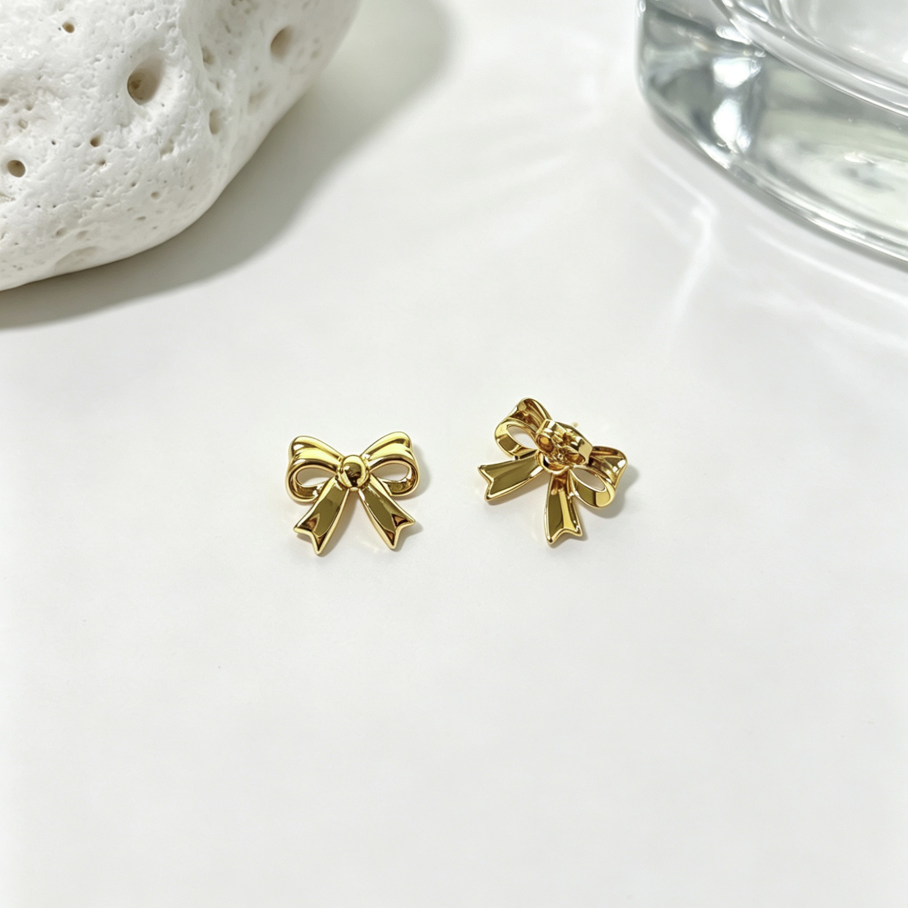 Bowknot Stud Earrings In Stainless Steel Versatile Jewelry_voghion.com