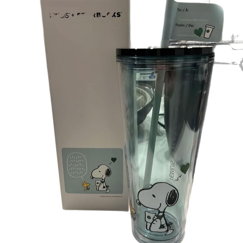 クロスボーダースターダッドスヌーピー共同ブランドストローカップ高価値大容量漫画ウォーターカッププラスチックカップスポット卸売|undefined