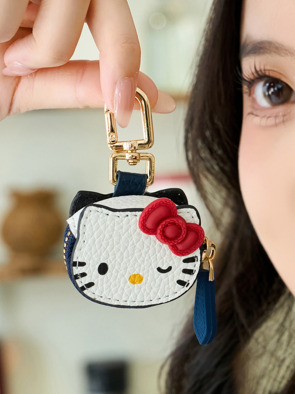 現物かわいいアニメkt猫ストラップ高颜値ケイティ猫バッグ掛けキーホルダー女子親友プレゼント|undefined