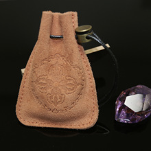 厂家批发牛皮文玩袋手工皮质锦囊袋核桃佛珠绳手串小物件抽绒布袋