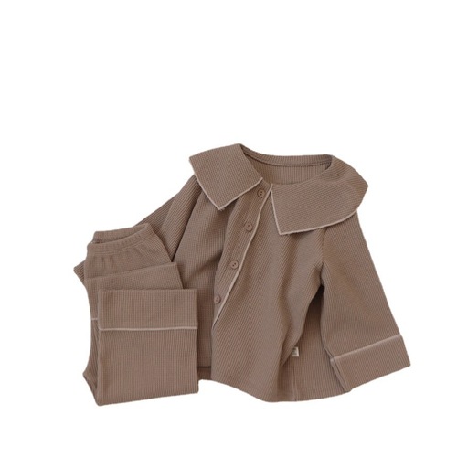 Autumn children's home wear pajamas set boys and girls Ins style Korean style children's clothing Baofuge air-conditioned clothes