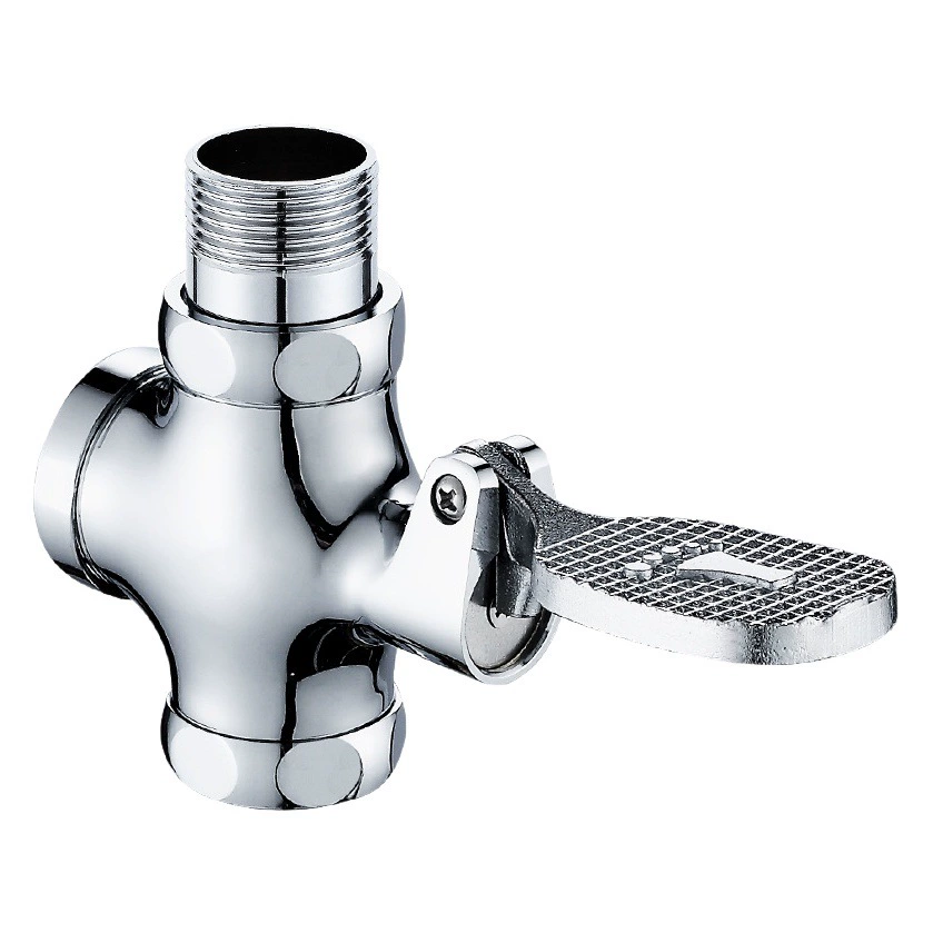 Полностью медный задерживающий клапан, ножной переключатель смыва для унитаза, клапан смыва для унитаза, вертикальный задерживающий клапан для смыва с ножным управлением