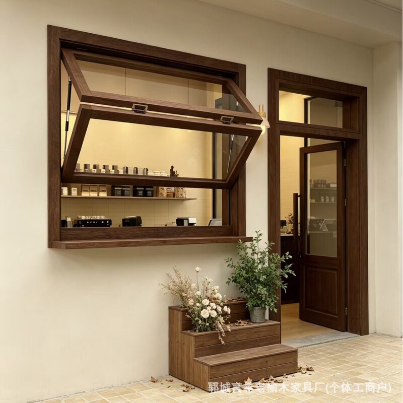 Old elm wood folding window frame, solid wood glass door frame, up and down folding window, coffee shop solid wood frame decorative sliding door Old elm wood folding window frame, solid wood glass door frame, up and down folding window, coffee shop solid wood frame decorative sliding door