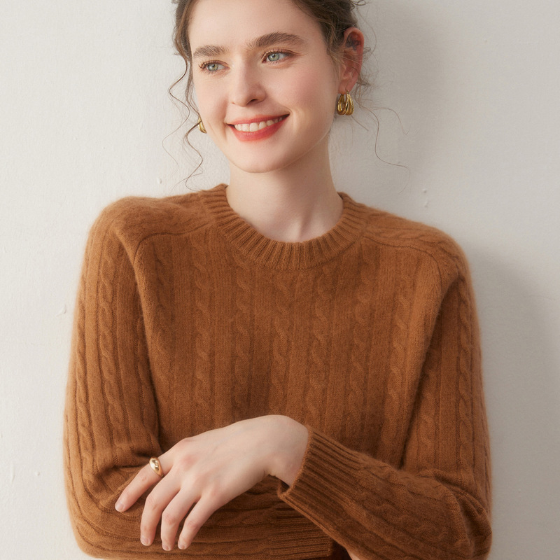Autumn and Winter New Cashmere Women's Thickeneded Pullover Sweater Soft Waxy Long-Sleeved Warm Knitted Bottoming Shirt Top Autumn and Winter New Cashmere Women's Thickeneded Pullover Sweater Soft Waxy Long-Sleeved Warm Knitted Bottoming Shirt Top