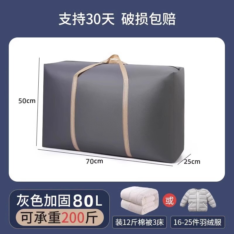 搬家袋衣服棉被收纳袋行李箱收纳包家用打包袋大号加厚帆布行李袋|undefined