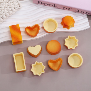 Simulated Fashion Pvc Egg Tart Shell Accessories Photography Western Pastry Simple Egg Tart Shell DIY Model Props Trendy