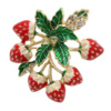 Fashionable brooch, pin lapel pin, accessory, flowered, wholesale