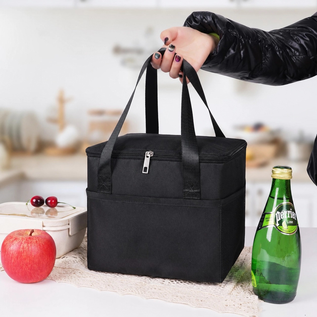 Bolsa de picnic portátil transfronteriza bolsa de hielo impermeable de tela de Oxford bolsa de trabajo con comida, bolsa de almuerzo térmica bolsa de almuerzo térmica