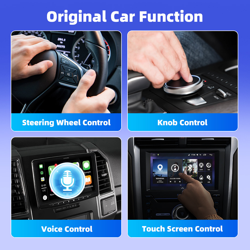 Cross-Border Car Wireless Carplay Box Portable Android Autocarplay Module Car-Machine Connectivity Smart Box