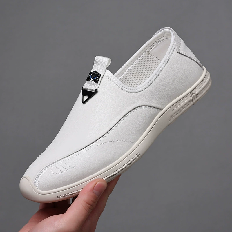 Дышащие кожаные повседневные туфли, натуральная кожа, легкий комфорт, черный/белый/ коричневый, размеры 38–44