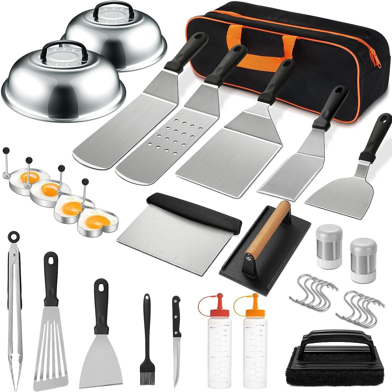 Amazon transfronterizo spot acero inoxidable herramientas de barbacoa set de barbecue al aire libre pala de cocina de barbacoa combinación de parrilla