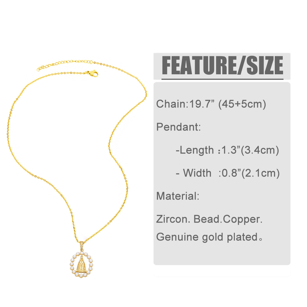 Simple Style Heart Shape Copper Necklace Inlay Artificial Pearls Zircon Copper Necklaces
