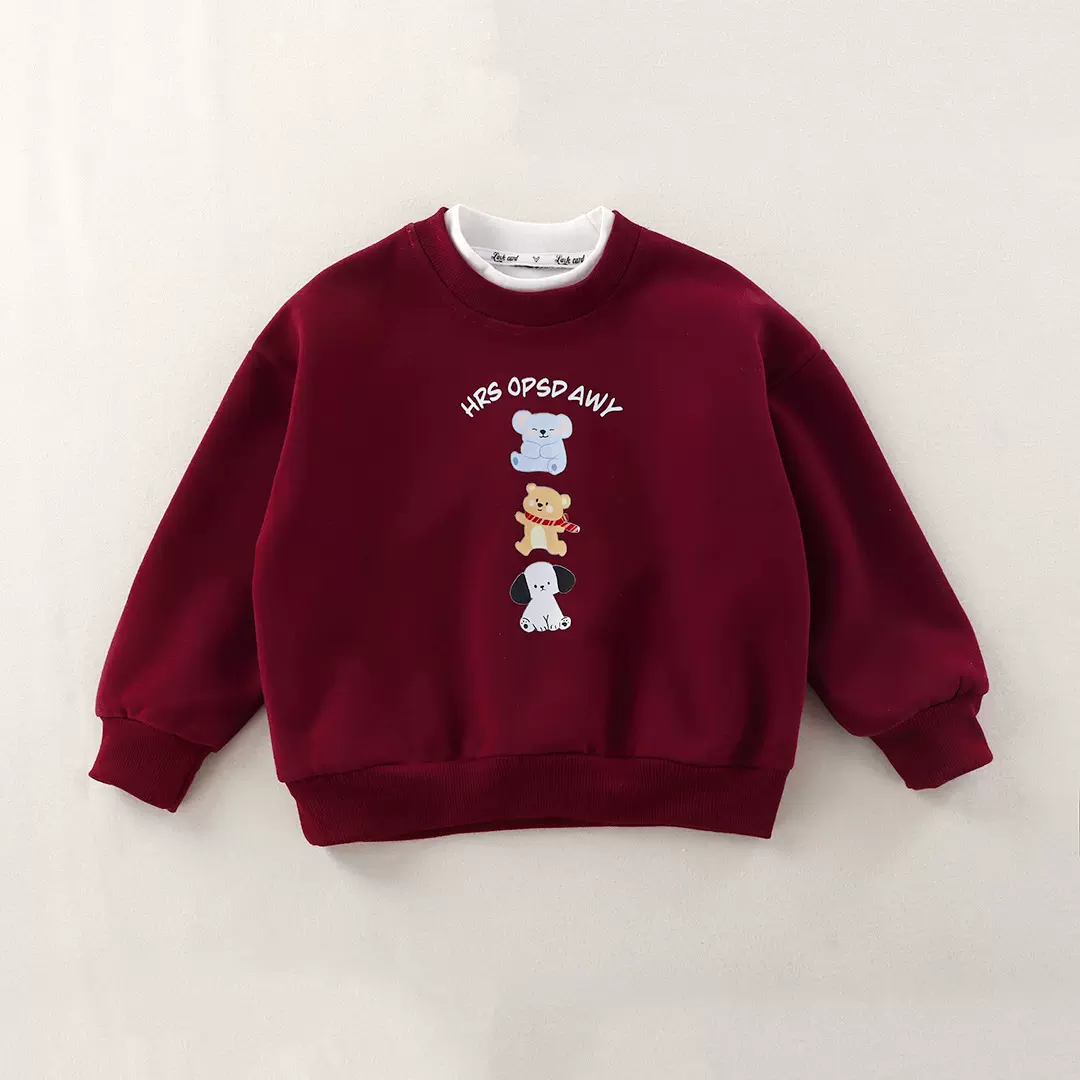 儿童百搭中小童时尚童装2025新款男童圆领卫衣秋季外穿儿童女童