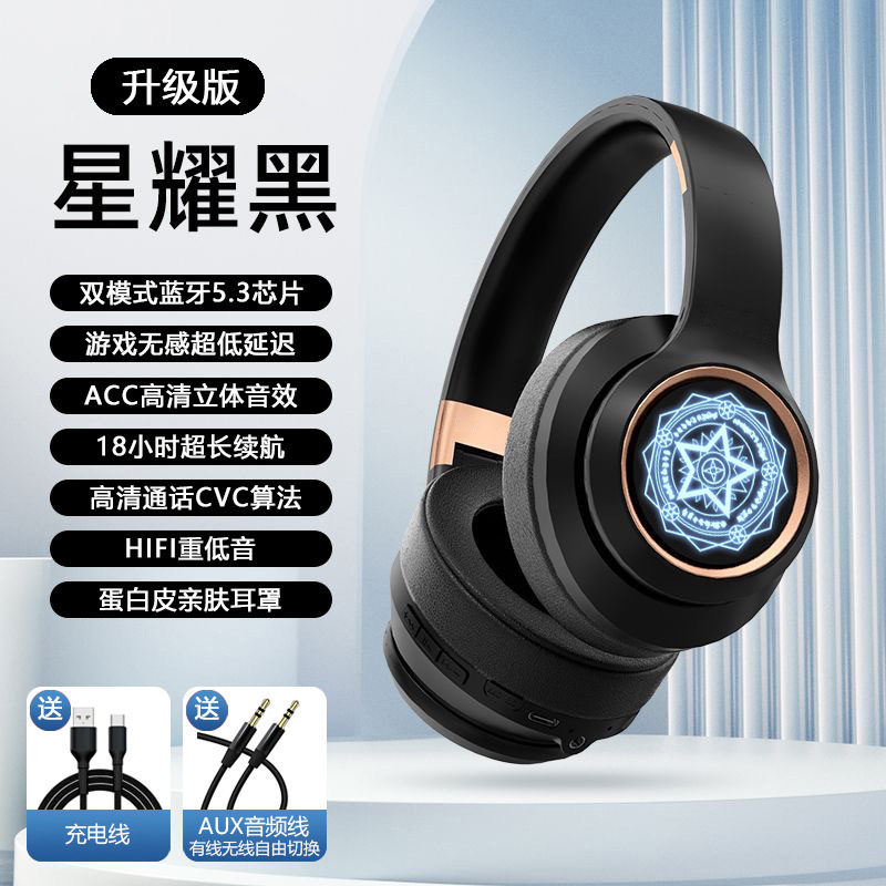 ヘッドマウント Bluetooth ヘッドセット 2025 新しいゲーム e スポーツ専用ワイヤレスヘッドセット大型イヤーマフノイズリダクションボーイズモデル|undefined
