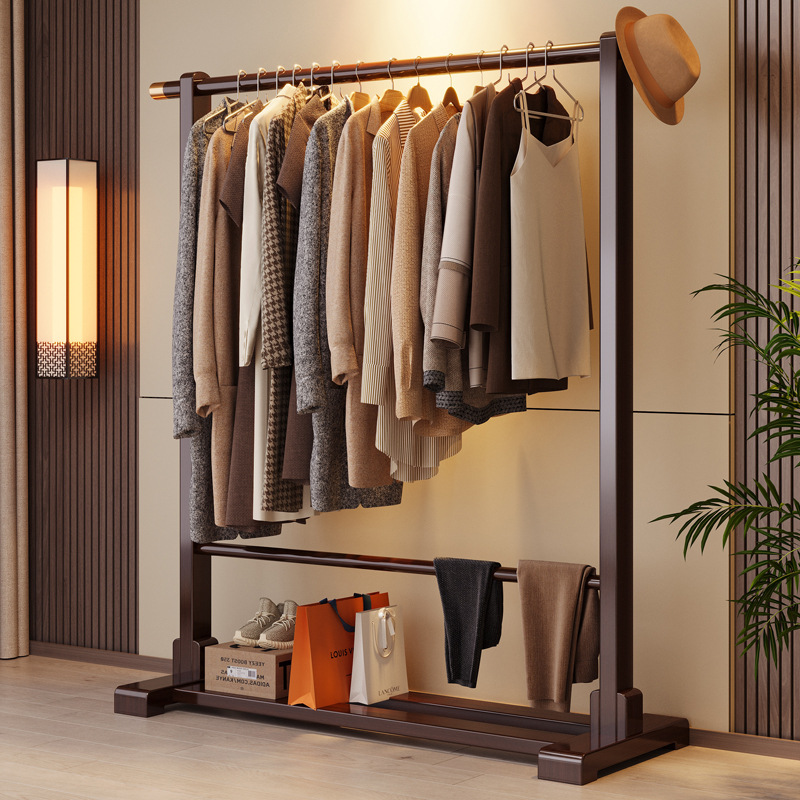 Percha de ropa de piso dormitorio simple interior varilla de ropa percha de ropa doméstica simple ropa moderna estante de almacenamiento vertical