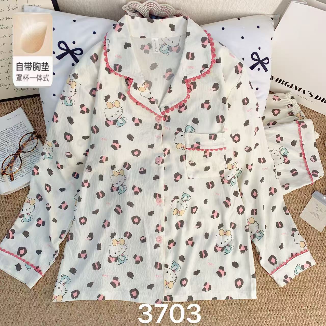 Algodón suave al por mayor transfronterizo nube nuevo pijama de mujer de verano pantalones cortos de mangas cortas estudiantes cardigans delgado cubierta de ropa para el hogar