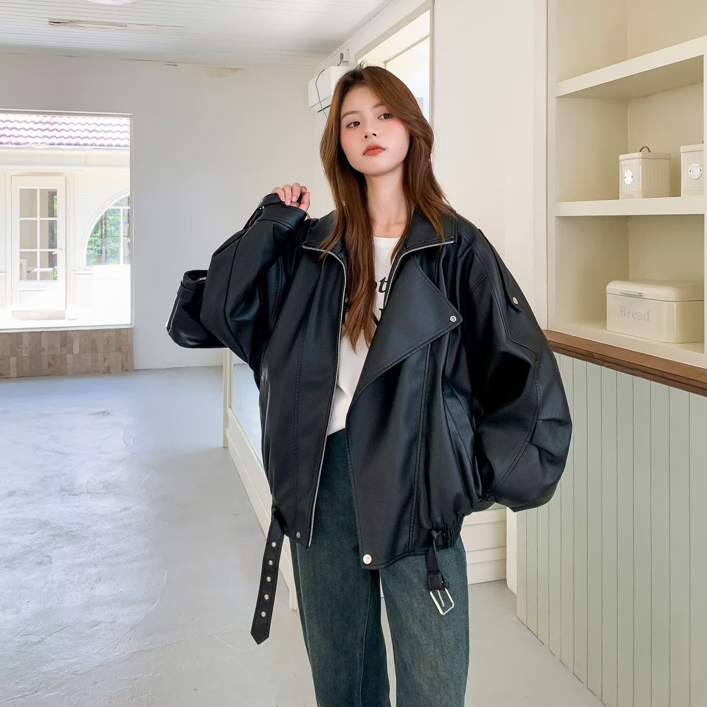 Cross-Border American Retro Fashion Trendy Women's Jacket Autumn and Winter 2025 New Street High-End Motorcycle Jacket Versatile