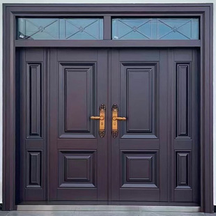 Zinc Alloy Villa Gate Double Door Anti-Theft Door Entrance Courtyard Door Rural Self-Built House Household Rural Entrance Door