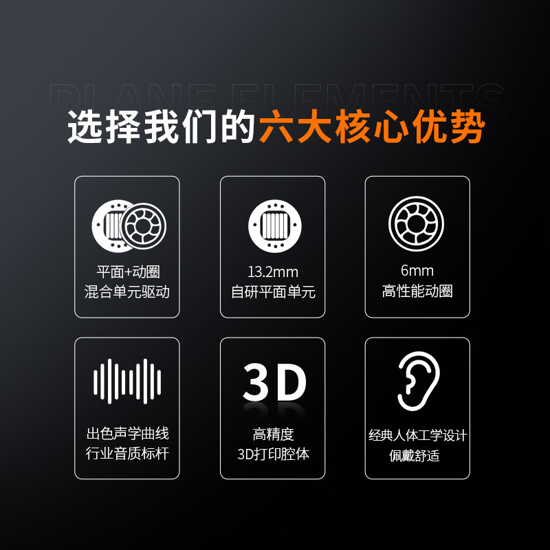 KZ-Symphony/Symphony Flat Coil Hybrid In-Ear Headphones HiFi Fever Monitor Stage Earplugs